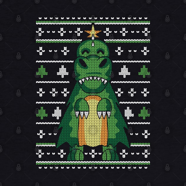 Ugly Sweater Dinosaur by Safdesignx